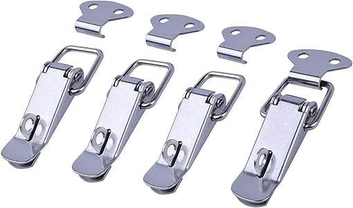 4pcs Pestillos de Acero Inoxidable Con Muelle Cerradura de Palanca