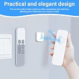 GLORHA 6PCS Magnetic Remote Control Holder Wall Mounted Organizer White view 7