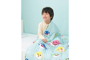 Insugar Weighted Blanket, 5lbs Cooling Heavy Throw Blanket,Soft and Cozy Children Weighted Blanket for Bedding, Green Shark, 36” x 48”