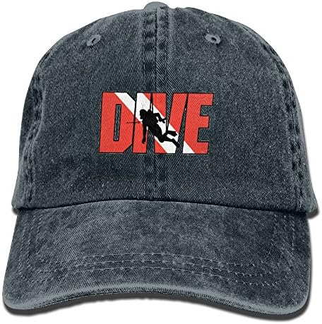 SCUBA Dive Vintage Washed Dyed Cotton Twill Low Profile Adjustable Baseball Cap
