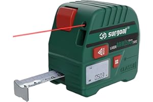 SG SURGOAL 2-in-1 Laser Tape Measure 131/262Ft Laser Distance Meter 16Ft Autolock Measuring Tape Digital Tape Measure Ft/Ft+in/in/M Unit Conversion, Measurement Tool with LCD Display