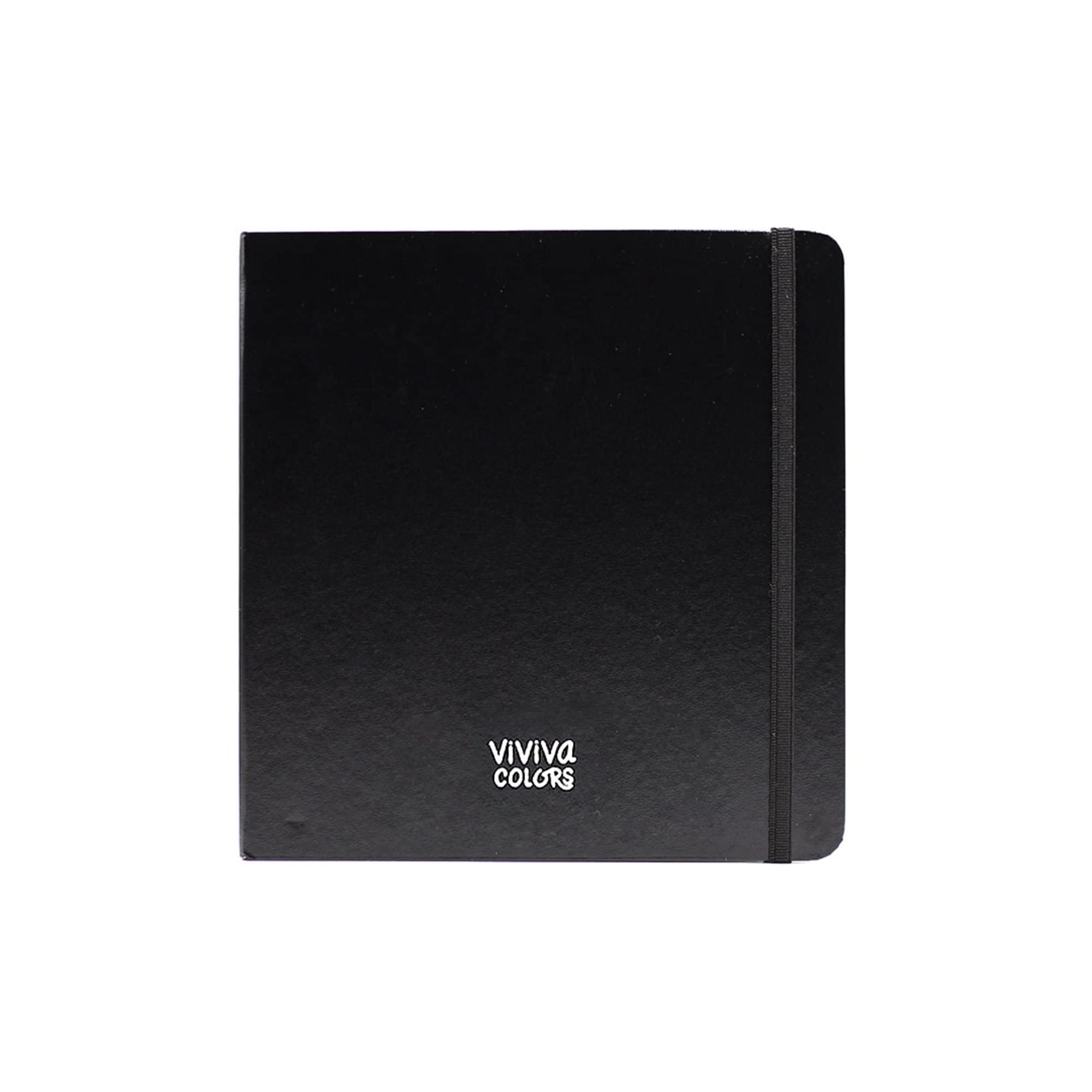 Viviva Square Sketchbook, 100% Cotton, 300 GSM, 40 Pages, Premium Faux Leather Bound, Perfect for Watercolour Painting.,Cream,(7.5 x 7.5 in)