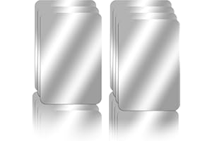 Gvhntk 8Pcs School Shatter Proof Plastic Mirrors 4 x 6 Inch Self Adhesive Acrylic Mirror Small Flexible Mirror Sheets Wall St