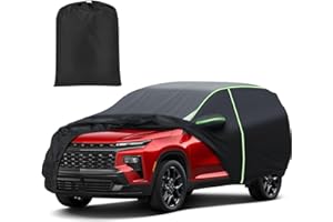 Mixsuper Liner Car Cover for Chevy Traverse 2009-2026, 7 Layers Full Car Cover All Weather Car Covers for Chevy Traverse, Waterproof Outdoor Cover with Zipper Door Reflective Strips