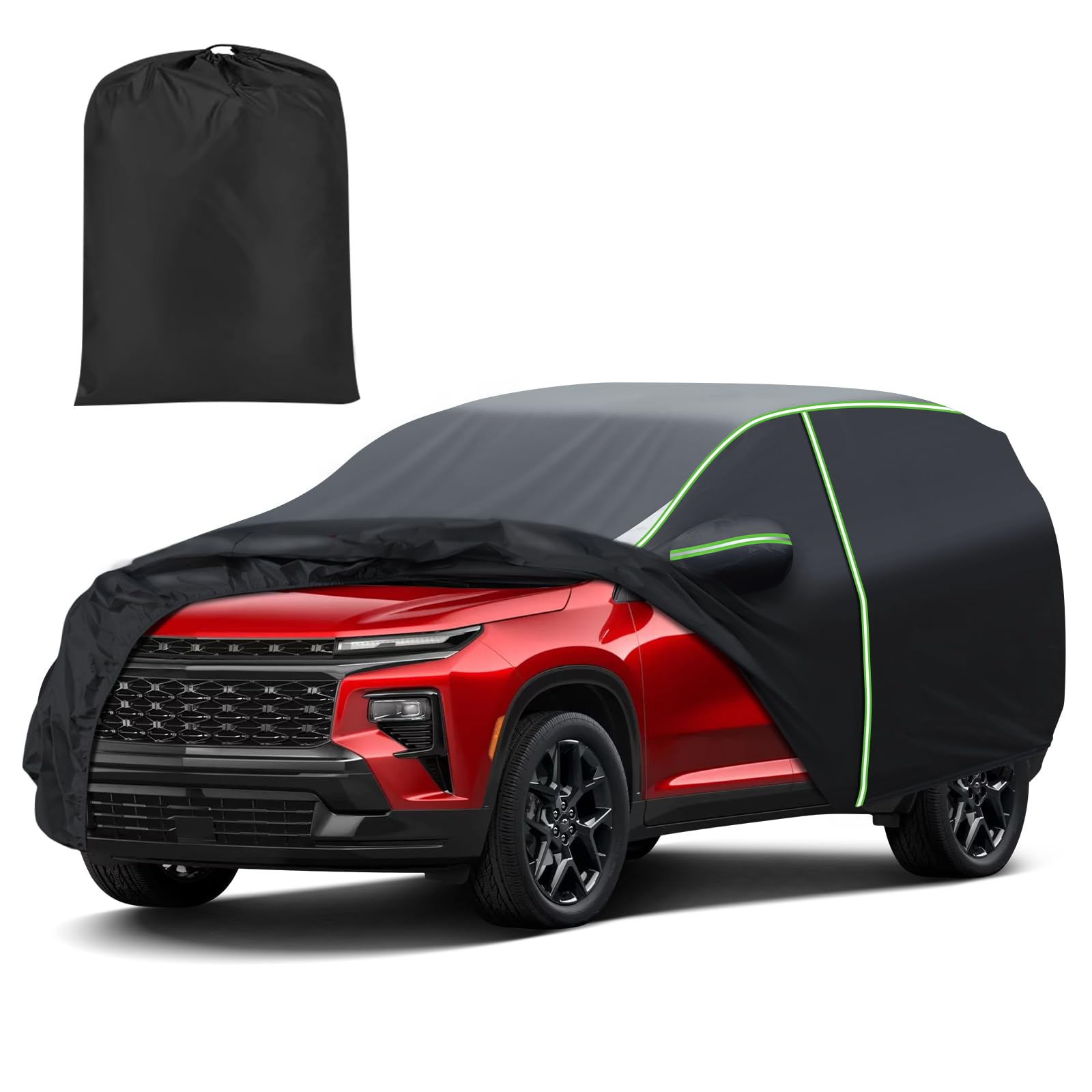 Photo 1 of Mixsuper Liner Car Cover for Chevy Traverse 2009-2026, 7 Layers Full Car Cover All Weather Car Covers for Chevy Traverse, Waterproof Outdoor Cover with Zipper Door Reflective Strips