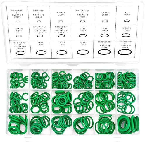 BTNOW 270 Pieces O-Ring Assortment 18 Size O-Ring Kit Washer Seal Assortment Set for faucet shower head, Plumbing, Automotive,General Repair with Case