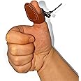 KURUGEILI Soft Leather Archery Thumb Ring Thumb Thumb Guard for Traditional Bow Thumb Protector Guard for Mongolian Reurve Bow Finger Tab Shooting Glove