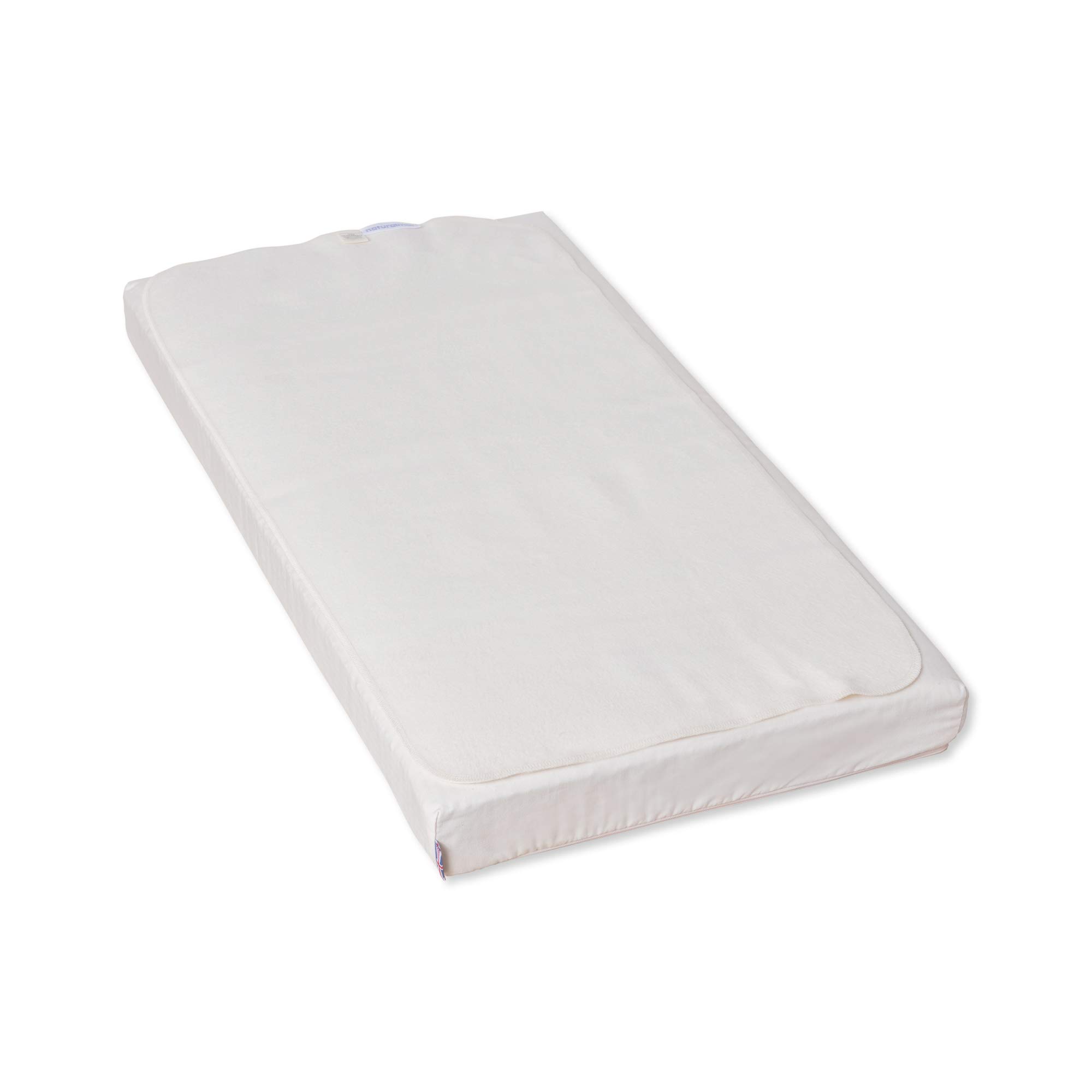 Naturalmat Organic Waterproof Mattress Protector 38x89 cm Crib Mattress Protector Cotton, 38cm x 89cm, Waterproof Moses Basket Mattress Protector 38 x 89 cm, Organic Cot Mattress Protector โ image 1