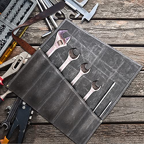Roll Up Tool Bag Wrench Roll Organizer All In One Chisel Bag