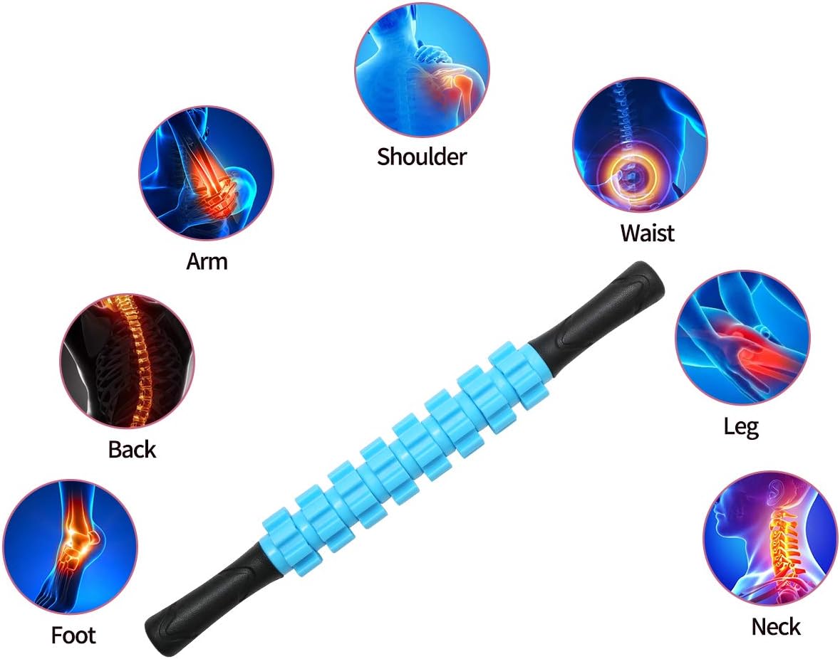 Muscle Roller Stick for Athletes, Massage Roller Stick for Exercise Runners and Dancers, Therapy Manual Massager Stick Tool for Relief Muscle Soreness, Triggle Points, Help Calf, Leg and Back Recovery: Health & Personal Care