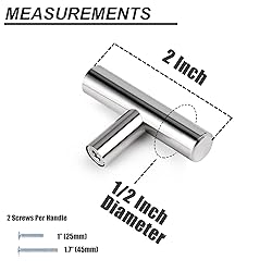 Probrico 5 Pack | Polished Chrome Cabinet Knobs