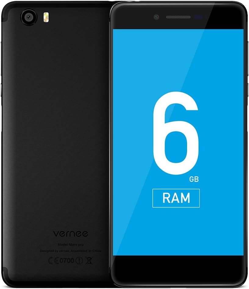 Vernee Mars Pro 4G LTE SIM-Free Unlocked Smartphone Android 7.0 5.5 '' 6GB +64GB Camera 13MP + 5MP OTG Type C GPS Fingerprint mobile phone