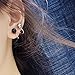 U Studs Faux Pearl Ear Crawler Earrings Cuffs Climber Ear Wrap Pin Vine Non-pierced Charms Clip On Jewelry Black Pearl