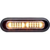 Whelen T-Series Solo 12-LED Amber Warning Light &ndash; High-Intensity Linear Optics, Ultra-Slim Surface Mount, 69 Flash Patterns, DVI Nighttime Visibility, Fully Waterproof &amp; Vibration Resistant