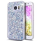 Galaxy S7 Edge Case , S7 Edge Quicksand Star Liquid Case, Surpriseyou Twinkle Little Stars Moving sand Liquid Shiny Bling Glitter Sparkle Hard PC Case for Samsung Galaxy S7 Edge (Silver Diamonds)