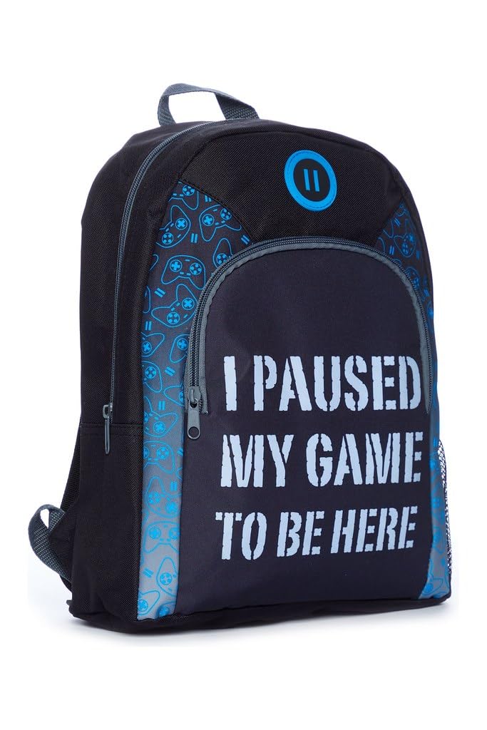 ThePyjamaFactory I Paused My Game To Be Here Boys Girls Gaming Backpack Gamer Rucksack Kids School Bag — image 1