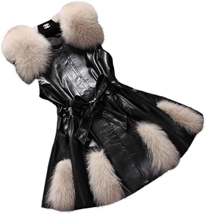 Amazon グードコ レディース 毛皮ベスト ロング Puコート ベスト ファー ワンピース チョッキ Aライン ノースリーブ 防寒 暖かい スリム Xs 3xl ベスト 通販