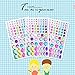 NIANPU Self-Adhesive Rhinestone Sticker, Multicolor Bling Craft Jewels Crystal Gem Stickers, Assorted Size 5 Sheets