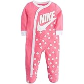 Nike Kids Baby Girl's Sportswear All Over Print Smiley Long Sleeve Footed Coverall (Infant)