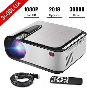 Proyector de Video,1080P Full HD Proyector LED Proyector de Cine ...