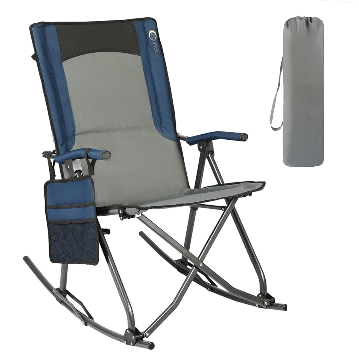 PORTAL Folding Rocking Chair, Oversized Camping Rocker Outdoor with