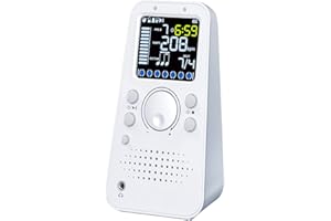 POGOLAB Digital Metronome, Electronic LCD Universal Metronome, Rechargeable, with Timer, Beat Speed Adjustable, 4 Different Voice, for Guitar, Piano, Drum, Violin & Other Instruments (White)