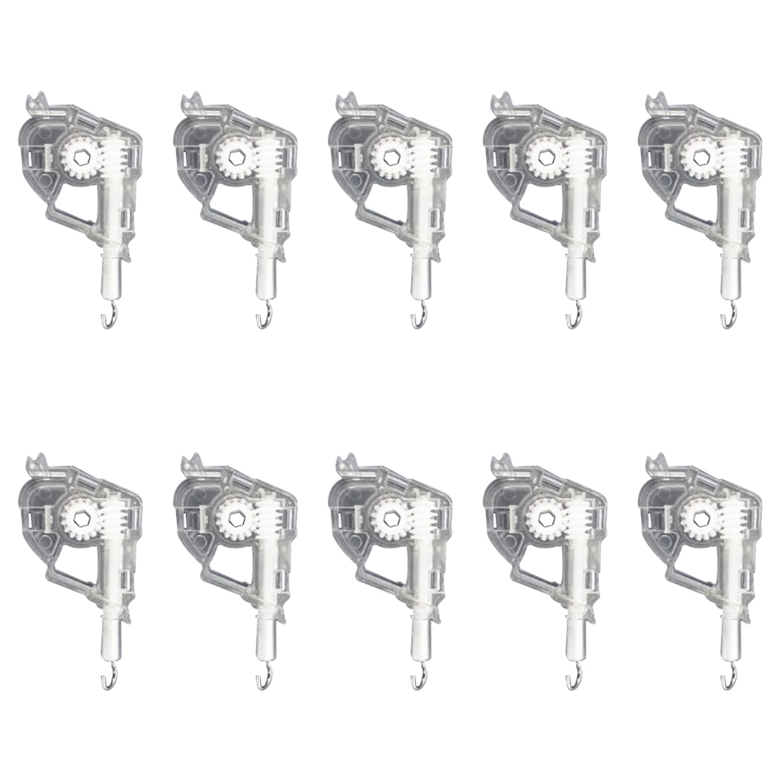 UFURMATE Blind Tilt Mechanism, 10Pcs 2 Inch Low Profile Mini Blind Wand Tilter Horizontal Blinds Tilt Mechanism Hook with Hexagon Shaped Gear for Horizontal Blinds Headrail