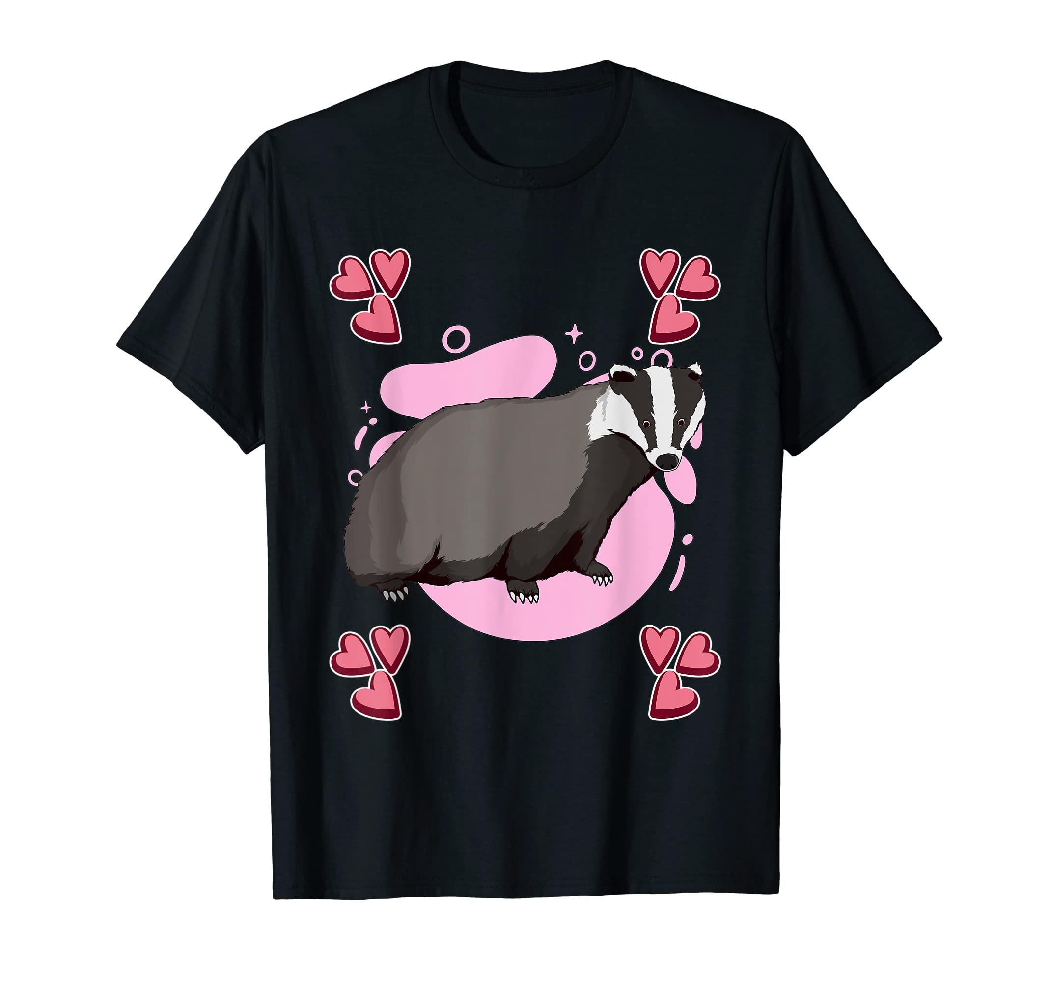 Badger Heart Design Badger Stuff Badgers T-Shirt