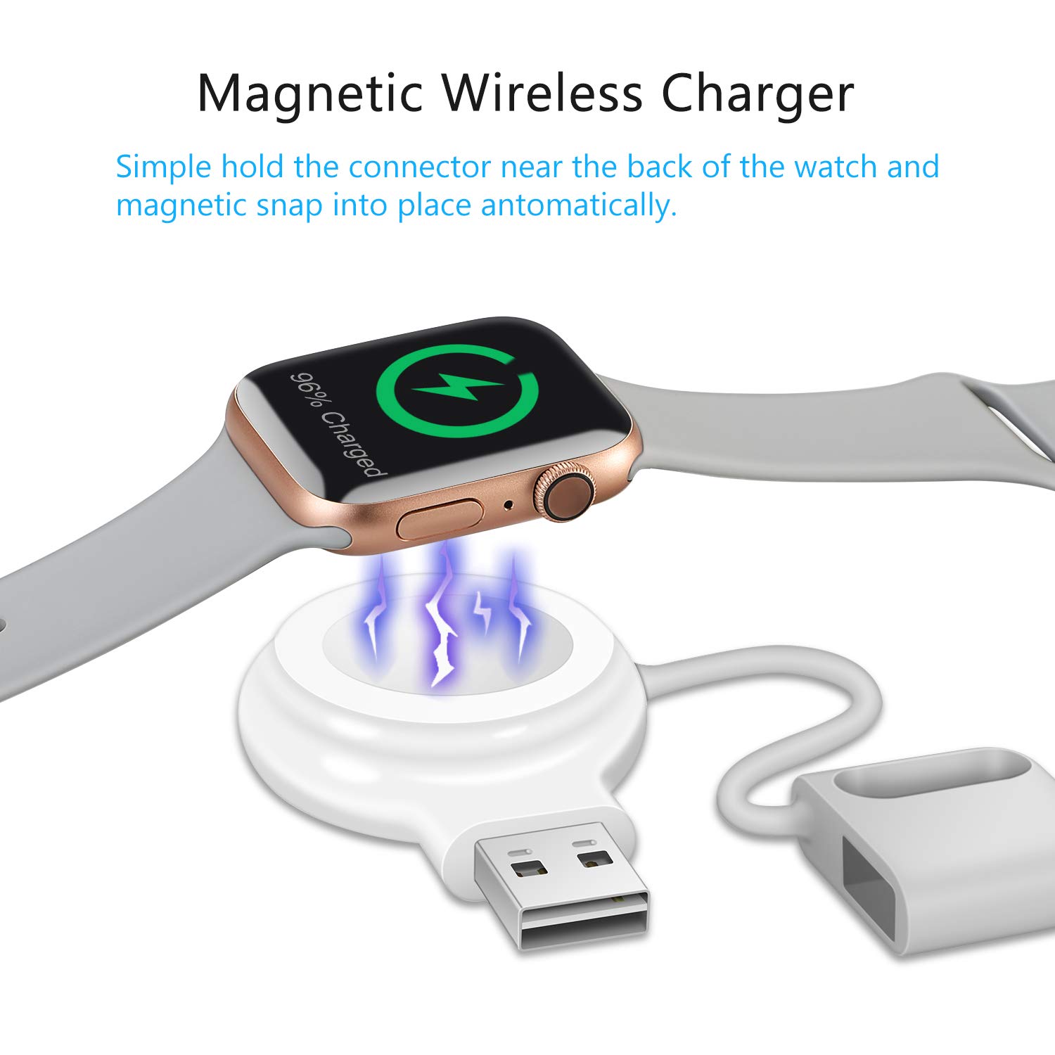 For Apple Watch Charger Portable iWatch Wireless Charger USB