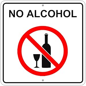 Amazon.com: No Alcohol Allowed with Symbol Beer Wine ...