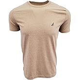 Nautica Mens Short Sleeve Solid Crew Neck T-Shirt (Medium, Camel Heather)