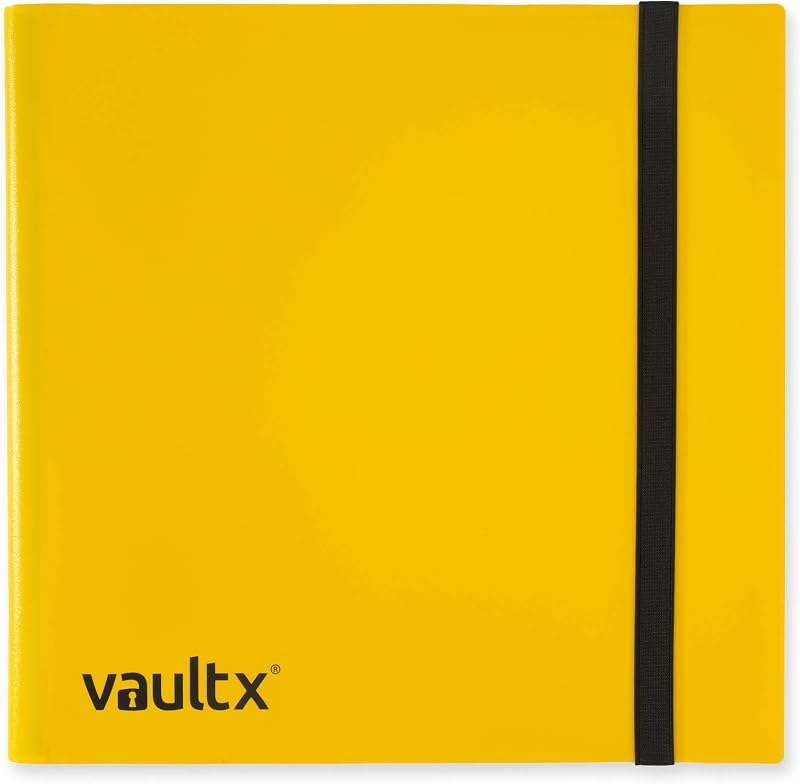 Vault X 12 Pocket Strap Binder 480 Cards Yellow 20 Pages Standard