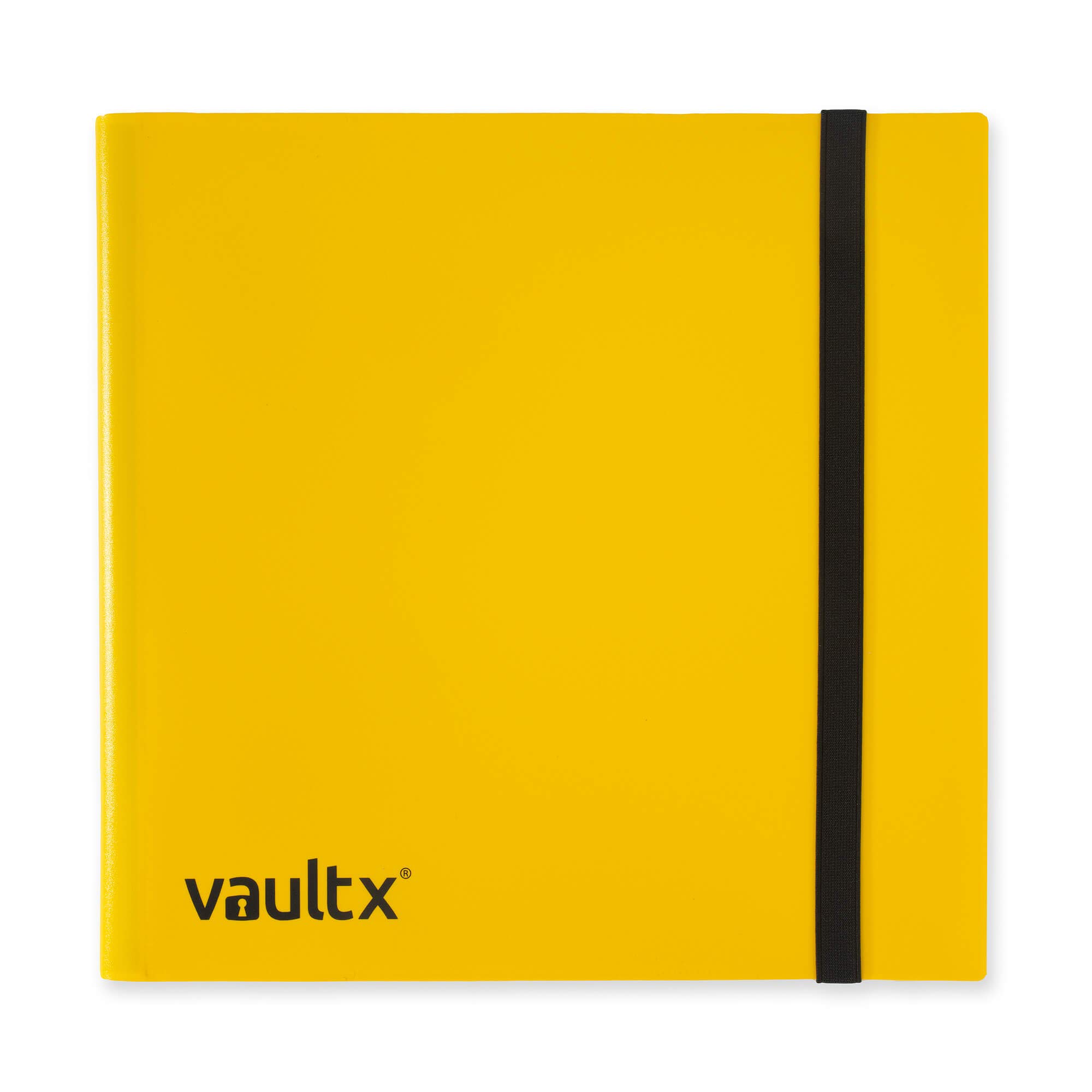 Vault X 12 Pocket Trading Card Strap Binder, 480 cards, Standard, 20 Side-Loading Pages, Folder for Collectible Card Games, Sports, TCG (Yellow)