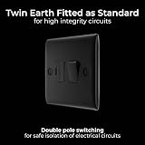 BG Electrical Nexus Metal 13A Matt Black Double Pole Fused Spur NFB50 view 8