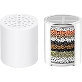 Water Filter Compatible with &lrm;Organic Jaguar Wall-mounted Shower head | Hard Water Remove Chlorine and Harmful Substances.and Dramatically Improves The Condition of Your Skin, Hair.2Pack.