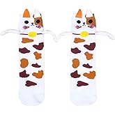 Liiusgelad Magnetic Holding Hands Socks – Funny Dog Cat Sheep Cow Animal Socks, Fun Gift for Women Teen Girls Kids Birthday