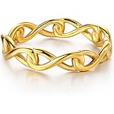 Jude Jewelers Stainless Steel Linked Infinity Eternity Style Wedding Band Promise Anniversary Statement Ring