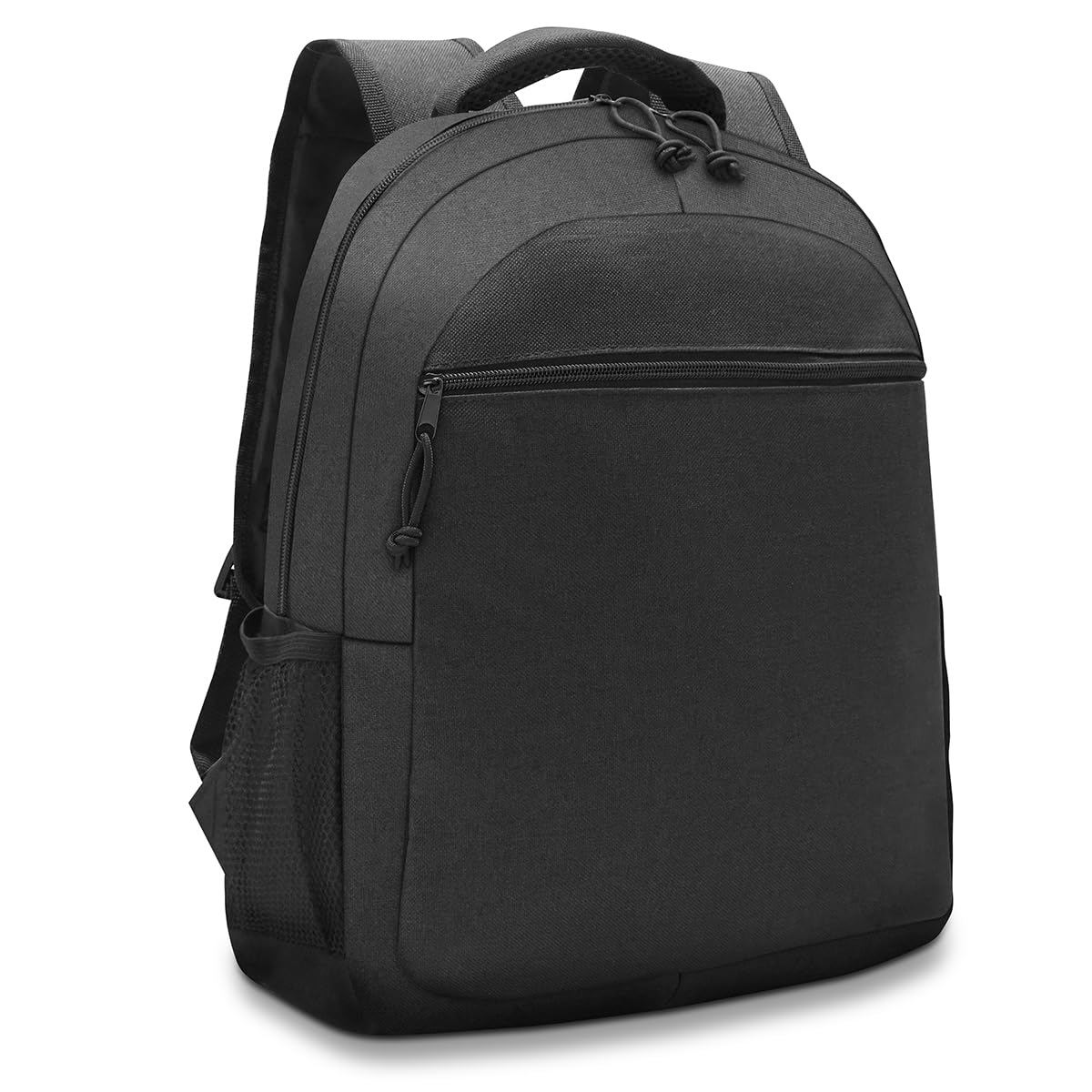 Waytex 71065 Waterproof Textile Laptop Backpack with 2 Zipped Compartments - Black, Black, Ovale, Oval