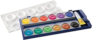 Pelikan 720250 Deckfarbkasten K12, 12 Farben + 1 Tube Deckweiß, Schul-Standard