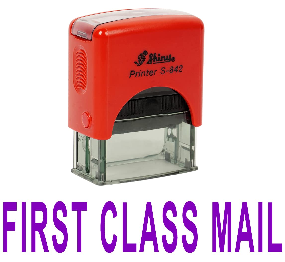 Printtoo First Class Mail Self Inking Rubber Stamp Office Stationery Custom Shiny Stamp