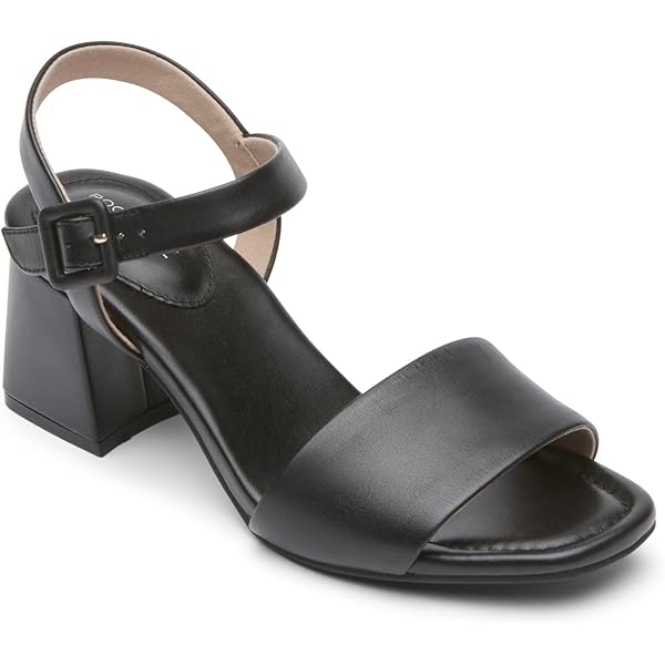 Rampage Women's Celia Heeled Sandals - Strappy Double Band Mid Heel Mule With Cushioned Comfort