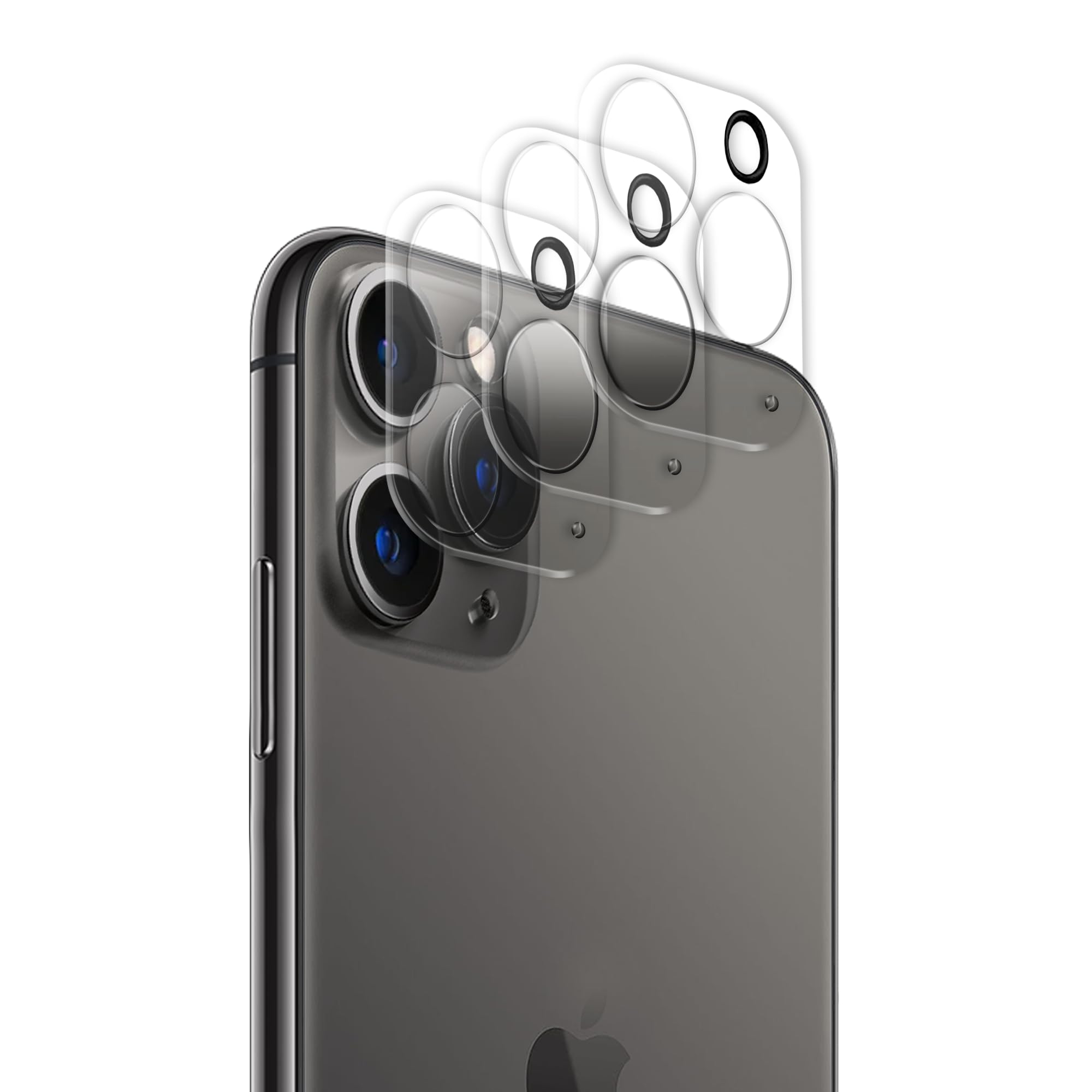 iTedel 3 Pack iPhone 11 Pro and iPhone 11 Pro Max Camera Lens Protector Full Transparent Tempered Glass High Resolution Anti-Scratch and Anti-Fingerprints