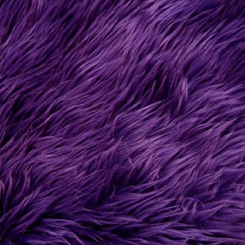 Purple Shag Faux Fur Fabric 60