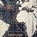 MasterPieces Old World Map Blue by Avery Tillmon Graphic Art on Wrapped Canvas Set, 3 Piece