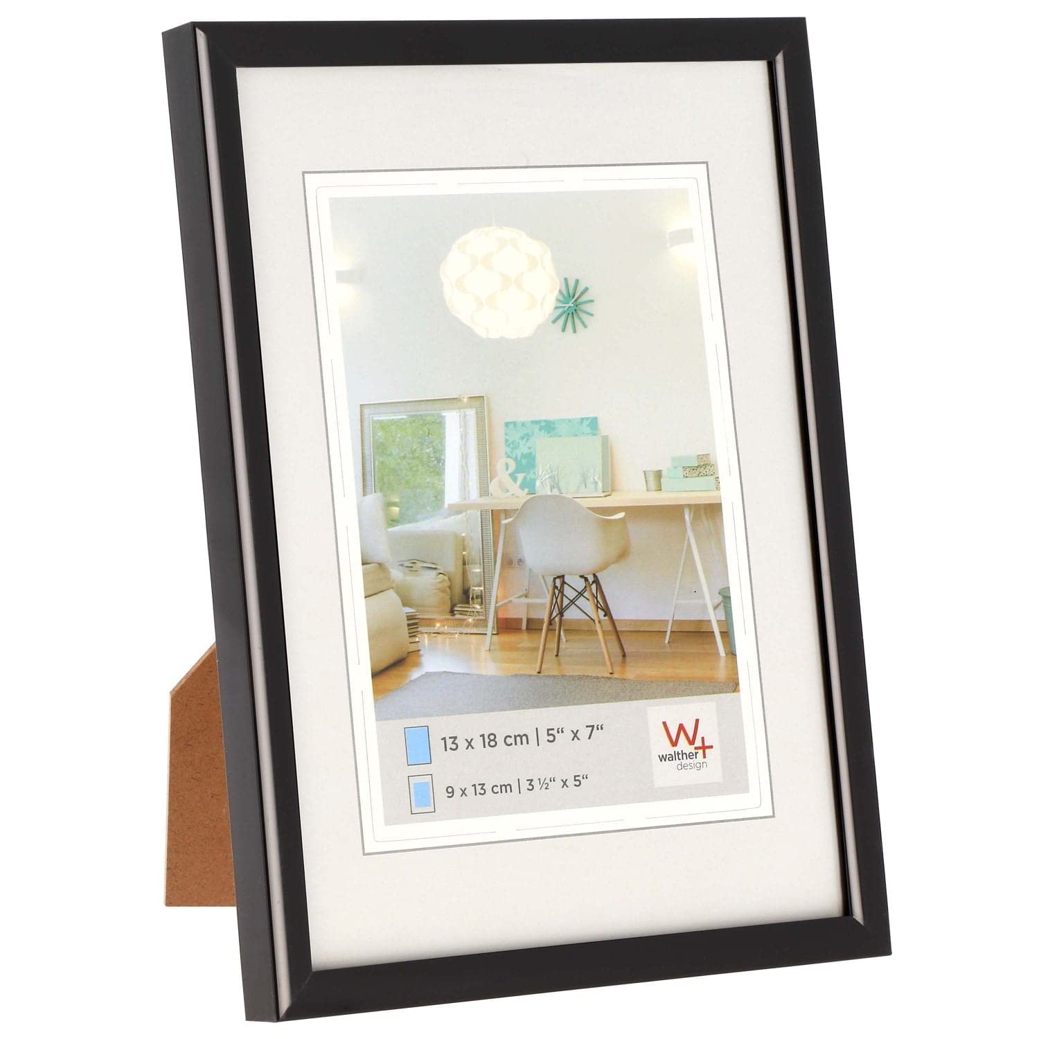 walther design Bilderrahmen stahl 50 x 70 cm mit Kunstglas, New Lifestyle Kunststoffrahmen KVX070D