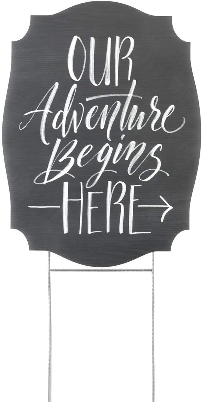 19pk Our Adventure Begins - Yard Sign-Reception Decorations