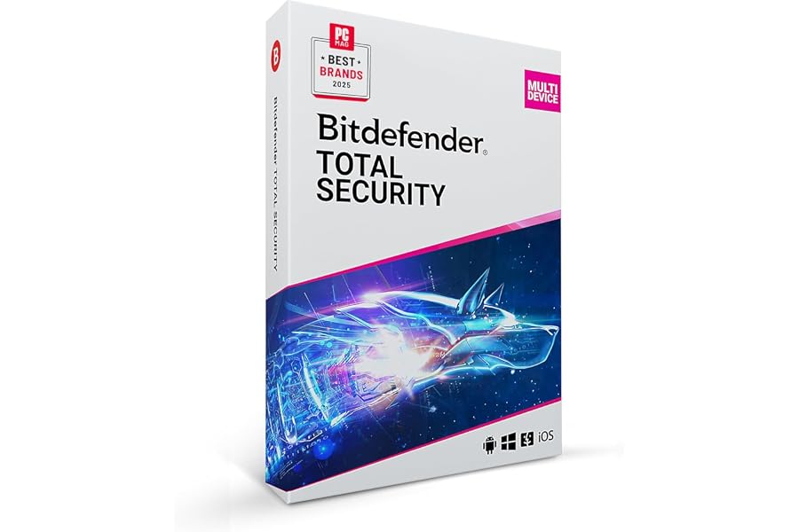 Bitdefender Total Security 2025 - 5 Devices | 1 year Subscription | PC/Mac | Activation Code by Mail