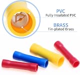 Electrapick 150Pcs Crimp Butt Connectors Insulated Straight tin-plated copper view 5