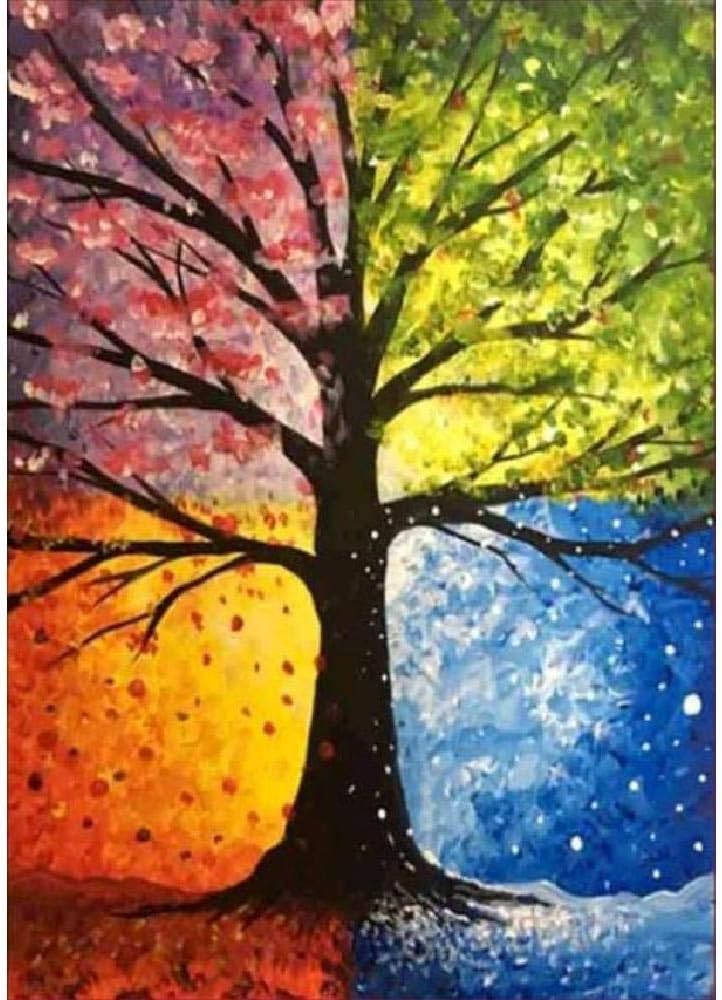 Jigsaw Puzzle 1000 Piece Wooden Puzzle Abstract Tree Art Family Decorations, Unique Birthday Present Suitable for Teenagers and Adults