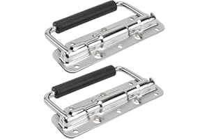 Homoyoyo Flight Case Handles Spring-Loaded Folding Shell-Free Knobs 140x80x43mm 2pcs Flight Case Accessories for Travel and S